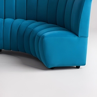Maßgefertigte Gebogene Restaurant-Sitzbank Gepolsterte Halbrunde Lounge-Sitzgelegenheit Modulares Ecksofa