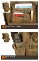 Sac à bandoulière tactique unisexe personnalisable pour le camping, grand format, dissimulé, à fermeture éclair, étanche, 30L