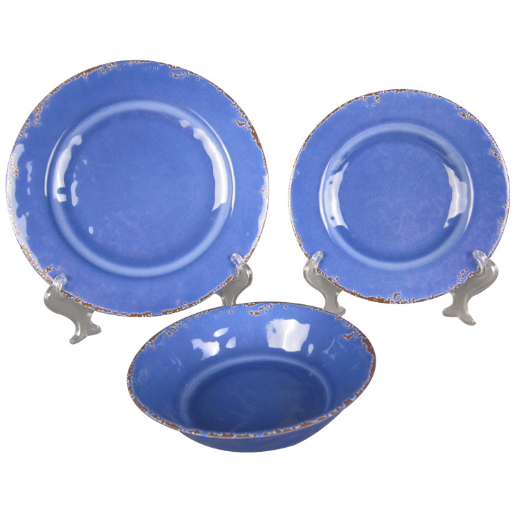 USA 12 pièces En Plastique articles ménagers en mélamine dîner ensemble avec assiette et bol