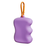 Pochette à friandises pour animaux de compagnie réutilisable avec logo personnalisé, porte-clés, étui en silicone pour friandises pour chien, petite pochette à friandises pour chien avec poignée