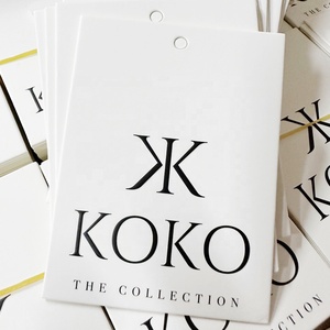 Biểu tượng tùy chỉnh in giấy <span class=keywords><strong>hangtag</strong></span> Debossed cho quần áo may mặc sử dụng - Product Image 4