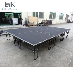 6ft*8ft / 4ft*8ft <b>Platform</b> <b>Stage</b> Quick Install Folding Steel <b>Stage</b> with Wheels - Product Image 3