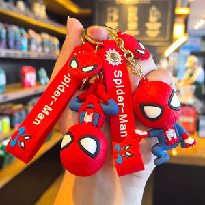 Llaveros de Silicona 3D Populares al por Mayor, Lindos Personajes de Dibujos Animados de Spider-Man y Iron Man, Mosquetón para Coches y Equipaje - Product Image 4