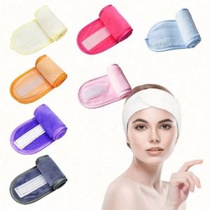 Bandeau de maquillage et de spa pour femme, personnalisé, écologique, avec serviette extensible, couleur et taille sur mesure, en tissu – Vente en gros - Product Image 6