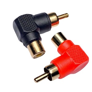 ขั้วต่อ RCA แบบ Phono ตัวผู้เป็นตัวเมีย อะแดปเตอร์แบบงอ 90 องศา ชนิด L ปลั๊กเสียงและวิดีโอ ฉนวนสีแดง ขนาด 3.18 มม. - Product Image 4