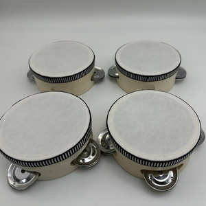 ขายส่งแทมบูรีนหนังแกะขนาด 4 นิ้ว รุ่นขายดีที่สุด เหมาะสำหรับการเล่นดนตรีออร์ฟและเป็นของขวัญแต่งงาน ราคาคุ้มค่ามาก - Product Image 6