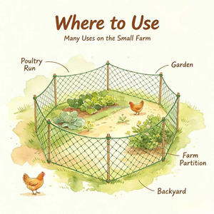 Fast Delivery Ground Level Pe Chicken Nets With Full Coverage for Snake Protection 10cm Mesh 100 GSM Pre Cut <strong>Vermin</strong> <strong>Proof</strong> Yellow - Product Image 3