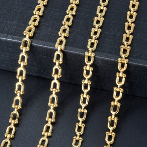zeadear chunky polished glossy versatile unisex wholesale luxury 18k gold plated <b>chain</b> custom 18k gold necklace - Product Image 4