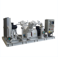Compresseur d'hydrogène industriel CT4 monté sur patins, haute pression, robuste, à connexion directe, refroidi par eau, type piston