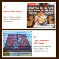 Film PVC brillant auto-adhésif de haute qualité pour vitrine, vision bidirectionnelle, vinyle opaque pour centres commerciaux