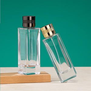 Nuevo Diseño, Botella de Vidrio Transparente Cuadrada Redonda de Lujo de 100 ml para Perfume en Aerosol para Hombre y Mujer, con Caja y Tapa - Product Image 3