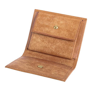 Japanese Style Coin Purse 5 Inch Genuine Leather Bi Fold With <b>Lock</b> Closure For Everyday Use - Product Image 1