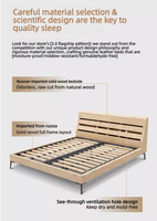 Neues Design Italienisches Luxus-Schlafzimmermöbel-Set Hochwertiges Kingsize-Bett Modernes Großes Kopfteil Massivholz Leder
