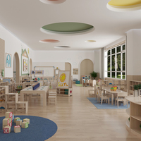 Maternelle Garderie Déjeuner Bébé Table Chaise Enfant Garderie Meubles Ensemble Centre De Pensée Salle De Classe Espace Cognitif Meubles