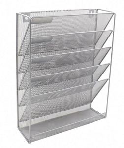 Hanging <b>Wall</b> File Holder Mail Sorter Magazine Rack Office Supplies Metal Mesh <b>Desk</b> Organizer - Product Image 3