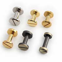 Personnalisé Chaud 10Mm Logo Solide Métal Rose Or Laiton Cuivre Rivets Anneaux Punk Pieds Rivet Goujons Vis Rivets pour Sacs/Cuir