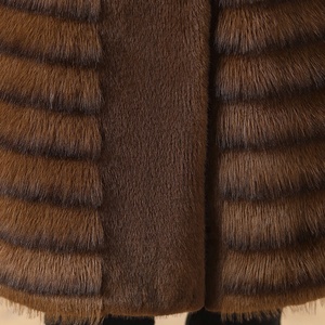 Garçon femmes nouveau hiver écologique tissé fausse fourrure <span class=keywords><strong>manteau</strong></span>-mi-long bouton avant uni teint épais veste fausse fourrure <span class=keywords><strong>manteau</strong></span> - Product Image 6