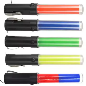 Linterna LED Recargable Roja, <span class=keywords><strong>Azul</strong></span> y Verde, Bastón <span class=keywords><strong>de</strong></span> Señalización <span class=keywords><strong>de</strong></span> Tráfico con Gancho e Imán - Product Image 1