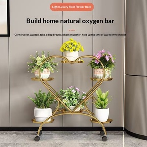 <span class=keywords><strong>Support</strong></span> <span class=keywords><strong>de</strong></span> plantes <span class=keywords><strong>à</strong></span> plusieurs niveaux pour salon, porte-<span class=keywords><strong>pot</strong></span> <span class=keywords><strong>de</strong></span> fleurs avec <span class=keywords><strong>roulettes</strong></span>, étagère pour plantes succulentes, étagère au sol moderne et simple - Product Image 2