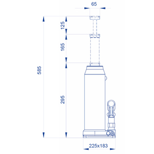 Lève-bouteille hydraulique OMCN 130, levage de 585mm, capacité de 30,000kg - Product Image 4