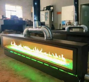 <span class=keywords><strong>Chimenea</strong></span> de Gas <span class=keywords><strong>LED</strong></span> Interior de 36 Pulgadas (914 mm) con Elegantes Luces <span class=keywords><strong>LED</strong></span>, Inserto de Acero Moderno para Calefacción en el Hogar u Hotel - Product Image 4