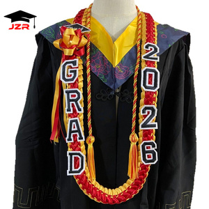 Guirnalda de Graduación de Moda con Cinta de Satén de Doble Trenzado, Regalo para Graduados, Guirnaldas de Graduación de Poliéster, Clase de 2026 - Product Image 4