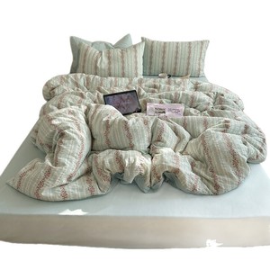1688 X Pure Cotton Floral Print Four-Piece <b>Bedding</b> <b>Set</b> Yarn-Dyed Breathable Soft Skin-Friendly - Product Image 5
