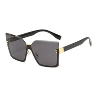 Lunettes de soleil 2026 pour femmes, style œil de chat, design tendance, nouvelles lunettes sans monture, vente en gros à bas prix pour femmes