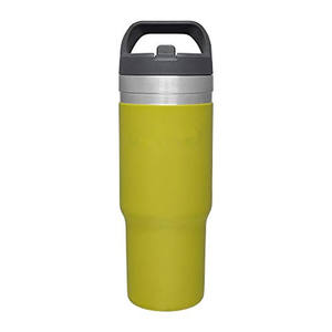 20oz Isolation Sous Vide Voyage tumbler Voyage tasse avec flip <span class=keywords><strong>paille</strong></span> et poignée couvercle - Product Image 2