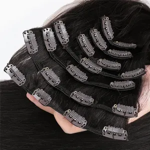 New Products 100% Raw Clip In Human Hair Hair Bundle Extension 100 % Raw VietNamese Remy Clip In Hair Extension Vendor