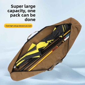 Sac de transport pliable en polyester épais pour cannes à pêche, résistant à l'usure, grande capacité, pour ranger l'équipement de pêche - Product Image 4