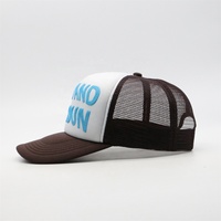 Casquette de baseball unisexe ajustable en mousse structurée avec logo de marque imprimé en relief, vente en gros