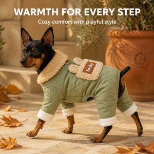 <span class=keywords><strong>Manteau</strong></span> pour petit <span class=keywords><strong>chien</strong></span> de haute qualité, en polyester doublé de polaire, épais, à capuche, quatre pattes, pour protéger les petits animaux domestiques par temps froid - Product Image 4