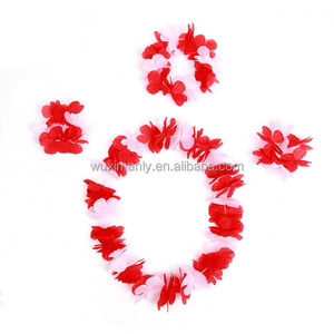 Collana e Fascia per Capelli con Fiori in Tessuto Ecologico, Colorata, per Tifosi di Calcio, Novità 2026 - Product Image 4