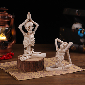 Figuras de Esqueletos de Yoga, Juego de Decoración de Halloween, 3 Piezas Mini - Product Image 4