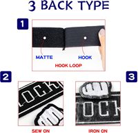 Parche de hebilla táctica personalizable con gancho y bucle en la parte posterior Varios parches bordados con nombre y formas de corazón del alfabeto