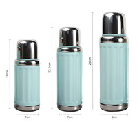 Bouteille d'eau isotherme sous vide en acier inoxydable 500 ml avec logo personnalisé, anti-fuite, sans BPA, à large ouverture, plusieurs couleurs pour les voyages