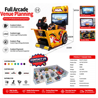Machine de jeu d'arcade de course automobile de 42 pouces, simulateur de conduite rapide à monnayeur pour enfants, parcs d'attractions, centres commerciaux, vente en gros, OEM