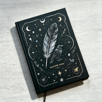 Carnet A5 à couverture rigide Starry Raven, impression personnalisée, plume, serment, sorcière, tarot, cadeau