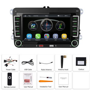 Reproductor Multimedia para Auto Podofo de 7'' Doble DIN, MP5, con Carplay y Android Auto Inalámbricos, Bluetooth, para <span class=keywords><strong>VW</strong></span>/PASSAT/<span class=keywords><strong>POLO</strong></span>/GOLF - Product Image 6
