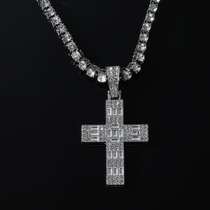 Fabrikpreis Modische Hip-Hop-Kette Kreuz-Anhänger Halskette für Männer und Frauen Weihnachtsschmuck Geschenk Bestseller Heißer Verkauf - Product Image 5