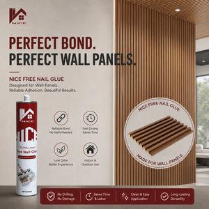 Colle tout-en-un sans clou pour panneaux muraux en PET, PS, PVC et feuilles de marbre – Adhésif ODM/OEM - Product Image 1