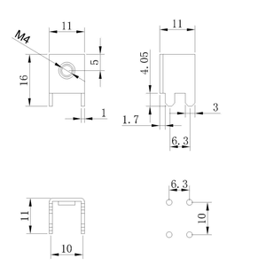 PCB-74M4方形焊盘螺钉电路板焊接铜端子插座PCB焊接端子 - Product Image 3