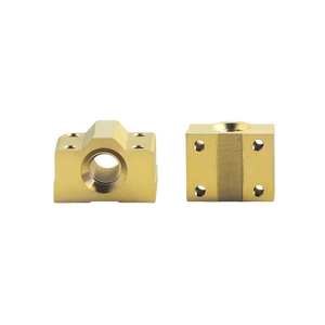 Écrou en laiton de type bloc NSBR, écrou de pont coulissant pour vis trapézoïdale, écrou carré en <span class=keywords><strong>bronze</strong></span> pour mouvement linéaire d'automatisation CNC - Product Image 1