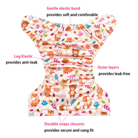 Culottes d'apprentissage réutilisables en coton biologique pour bébé, respirantes et lavables