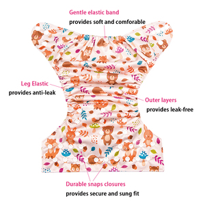 Tã Tập Em Bé Bằng Cotton Hữu Cơ Tái Sử Dụng Quần Lót Tã Vải Thoáng Khí Giặt Được - Product Image 2