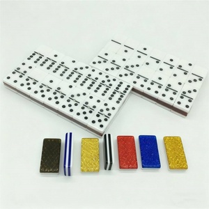 <span class=keywords><strong>Juego</strong></span> de <span class=keywords><strong>Dominó</strong></span> Doble Seis de Acrílico Blanco y Negro al por Mayor para Niños y Adultos - Product Image 6