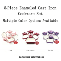 Ensemble de casseroles 8 pièces, faitouts, poêles et marmites, compatible induction, homologué FDA LFGB, pour la cuisine