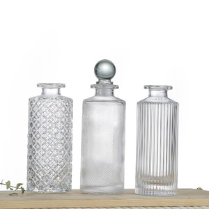 Jarrón de Vidrio Tallado Personalizado con Logotipo, para Aromaterapia, con Varillas de Ratán, para Dormitorio, Baño, Hotel, Fragancia, Paquete al por Mayor - Product Image 1