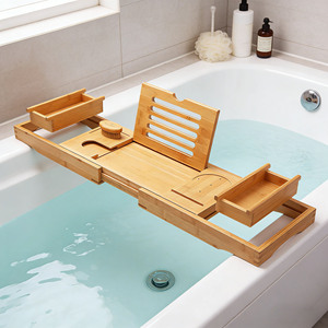 Plateau <span class=keywords><strong>de</strong></span> bain pliant en bambou <span class=keywords><strong>de</strong></span> haute qualité, plateau <span class=keywords><strong>de</strong></span> bain <span class=keywords><strong>de</strong></span> luxe en bois avec pieds réglables, facile à utiliser pour la maison, l'hôtel, la <span class=keywords><strong>douche</strong></span> et les ensembles <span class=keywords><strong>de</strong></span> salle <span class=keywords><strong>de</strong></span> bain - Product Image 1